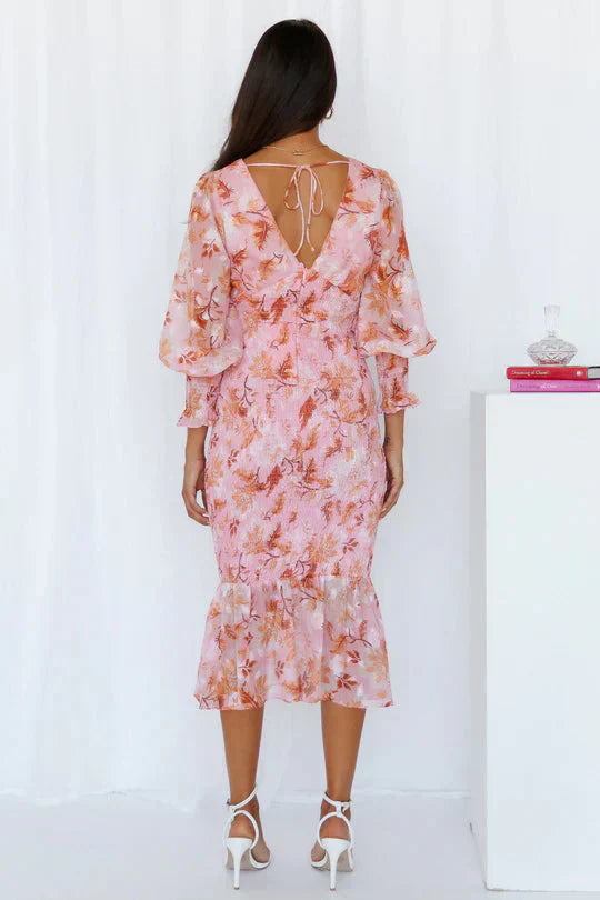 Miley - Midi Jurk Met Bloemenprint