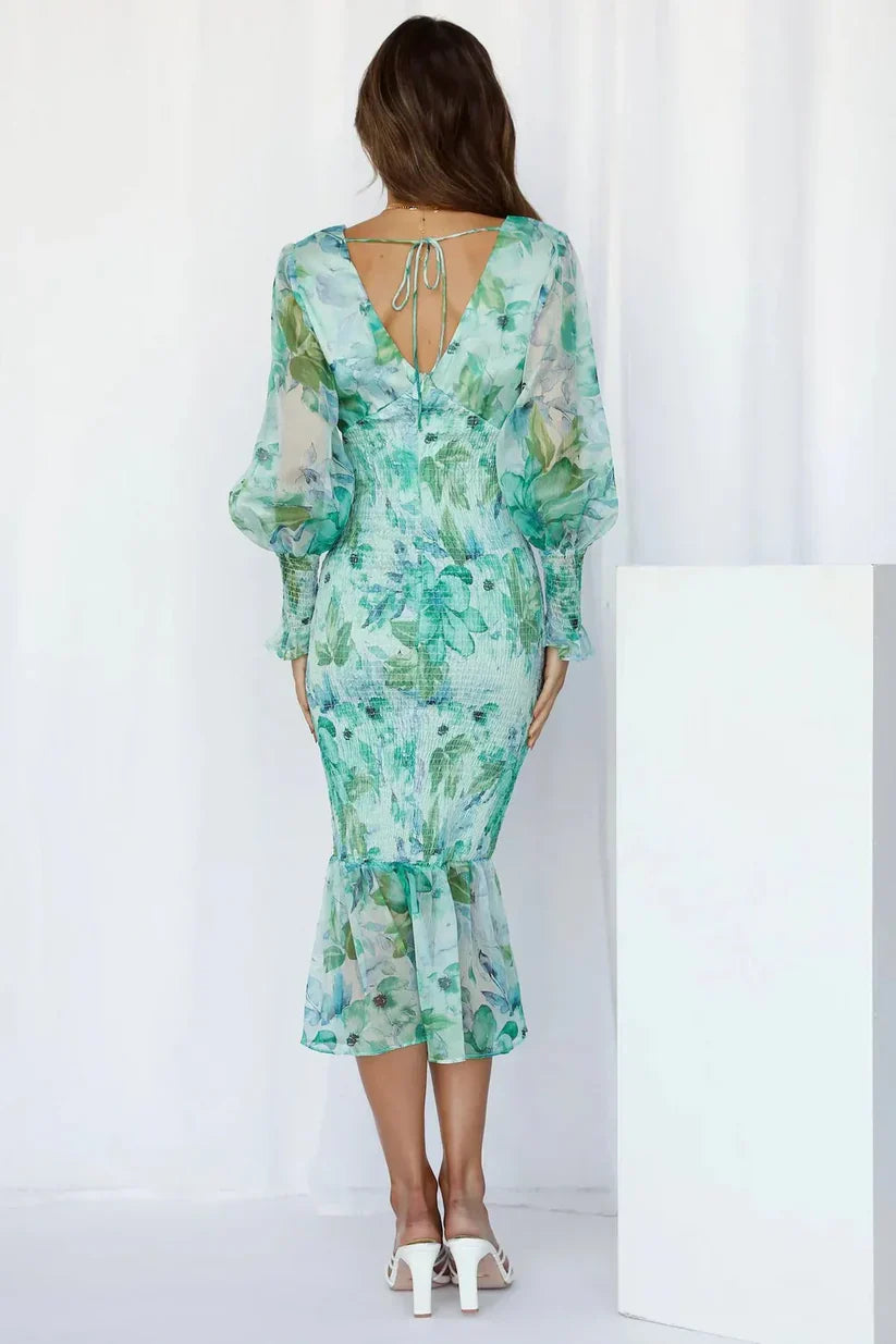 Miley - Midi Jurk Met Bloemenprint