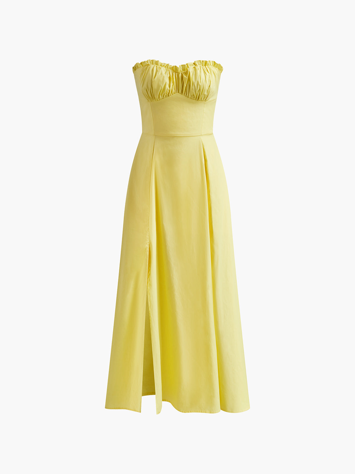 Elandra - Citroen Corset Midi Jurk