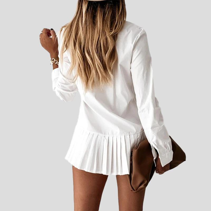Verelith - Elegante Kraag Mini Jurk